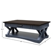 Parker House Americana Modern Wood Cocktail Table in Denim Blue Finish