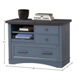 Parker House Americana Modern Wood Functional File with Power Center in Denim