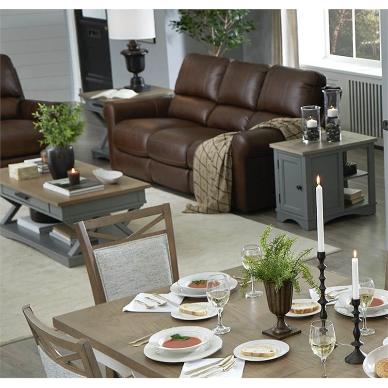 Parker House Americana Modern Wood Cocktail Table in Gray Finish