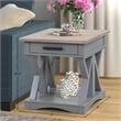 Parker House Americana Modern Wood End Table in Dove Gray Finish