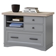 Parker House Americana Modern Wood Functional File with Power Center in Gray