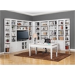 Parker House Boca Transitional Wood Outside Corner Bookcase in Cottage White