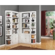 Parker House Boca Transitional Wood Outside Corner Bookcase in Cottage White