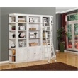 Parker House Boca Transitional Wood Outside Corner Bookcase in Cottage White
