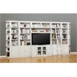 Parker House Boca Transitional Wood Outside Corner Bookcase in Cottage White