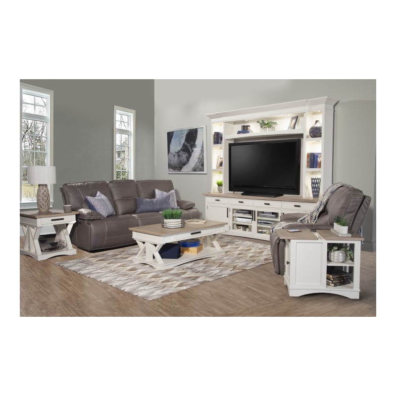 Parker House Americana Modern Wood Cocktail Table in White Finish