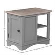 Parker House Americana Modern Traditional Wood Chairside Table in Gray
