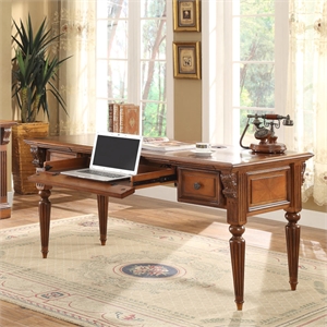 parker house huntington traditional wood writing desk in brown