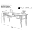 Parker House Huntington Traditional Wood Writing Desk in Brown