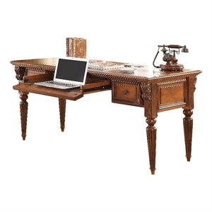 parker house huntington traditional wood writing desk in brown