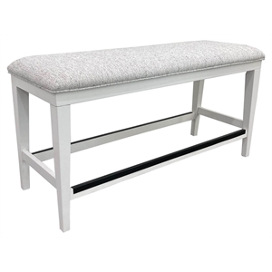 Parker House Americana Modern 49&quotH Wood Upholstered Counter Bench in White