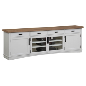Parker House Americana Wood Modern - Cotton 92&quot TV Console in White