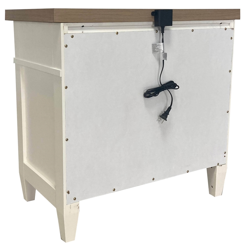 Parker House Americana 30.5'W Modern Bedroom 3 Drawer Nightstand in White
