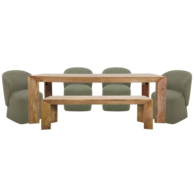Parker House Crossings - Downtown Dining Bench in Brown Finish