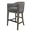 Parker House Pure Modern Wood Dining Upholstered Swivel Barstool in Gray