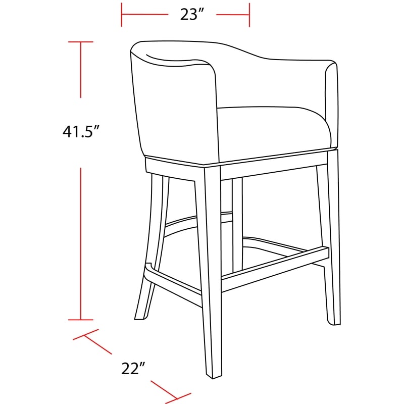 Parker House Pure Modern Wood Dining Upholstered Swivel Barstool in Gray