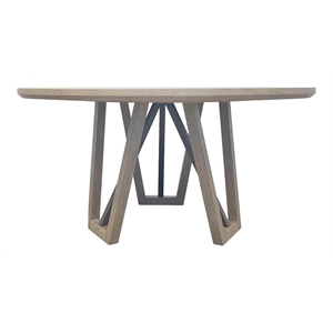 Parker House Pure Modern Dining 60&quot Round Table with Wood Base in Gray