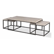 Parker House Crossings Monaco Wood Rectangular Nesting Cocktail Table in Fossil