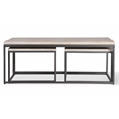 Parker House Crossings Monaco Wood Rectangular Nesting Cocktail Table in Fossil