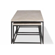 Parker House Crossings Monaco Wood Rectangular Nesting Cocktail Table in Fossil