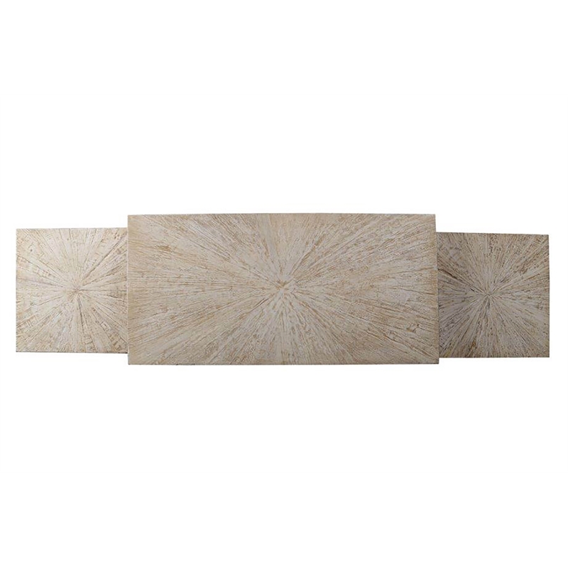 Parker House Crossings Monaco Wood Rectangular Nesting Cocktail Table in Fossil