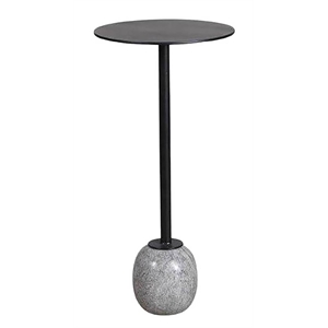 parker house crossings serengeti transitional metal accent table in gray