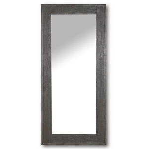 Parker House Crossings Serengeti Transitional Wood Floor Mirror in Gray