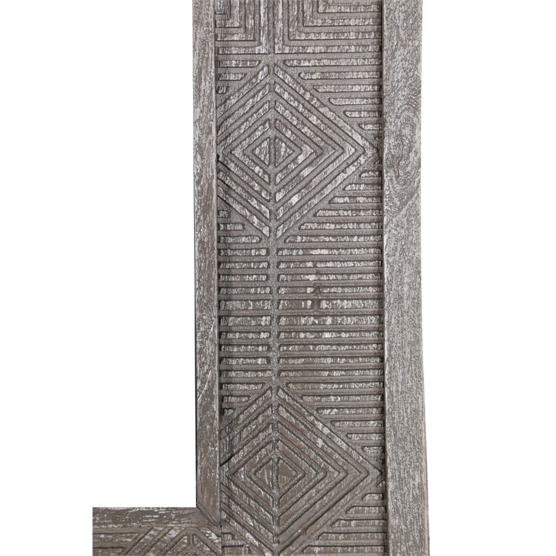 Parker House Crossings Serengeti Transitional Wood Wall Mirror in Gray