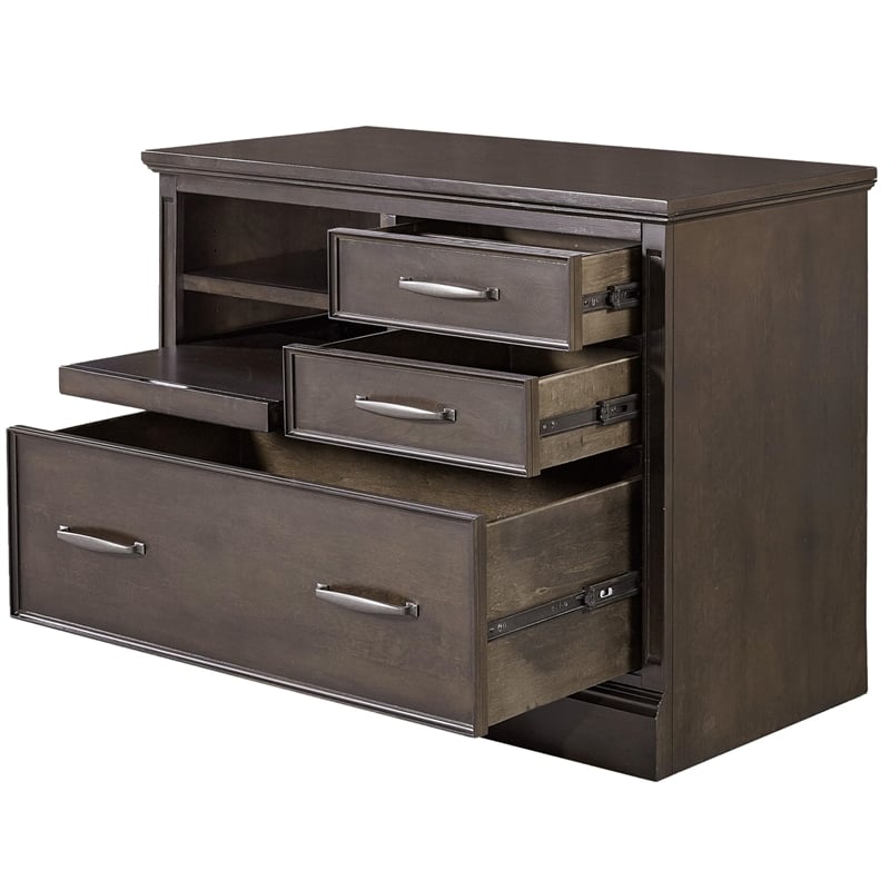 Parker House Shoreham Farmhouse Wood Functional File in Brown