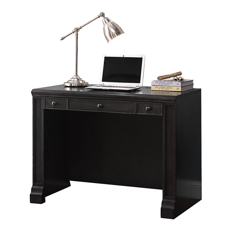 Parker House Washington Heights Transitional Wood Library Desk in Charcoal