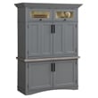 Parker House Americana Modern Wood Workstation with LED Light in Gray