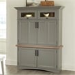 Parker House Americana Modern Wood Workstation with LED Light in Gray