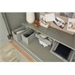 Parker House Americana Modern Wood Workstation with LED Light in Gray