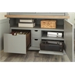 Parker House Americana Modern Wood Workstation with LED Light in Gray