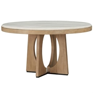 Parker House Escape Traditional Wood Round Dining Table in Natural