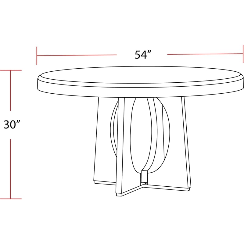 Parker House Escape Traditional Wood Round Dining Table in Natural