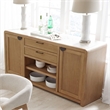 Parker House Escape Traditional Wood Buffet Server with Stone Top in Natural