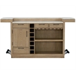 Parker House Escape Traditional Wood Bar with Stone Top in Natural