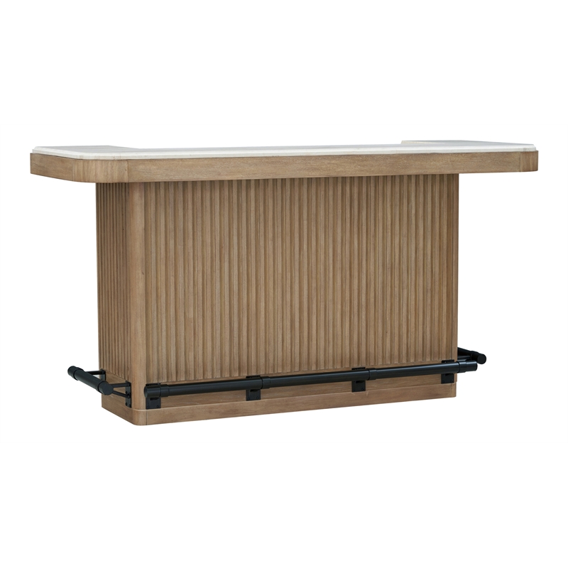 Parker House Escape Traditional Wood Bar with Stone Top in Natural
