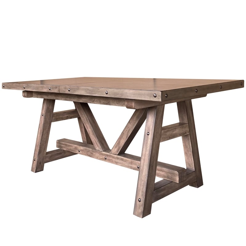 Parker House Lodge Wood Dining Counter Height Extendable Dining Table in Brown