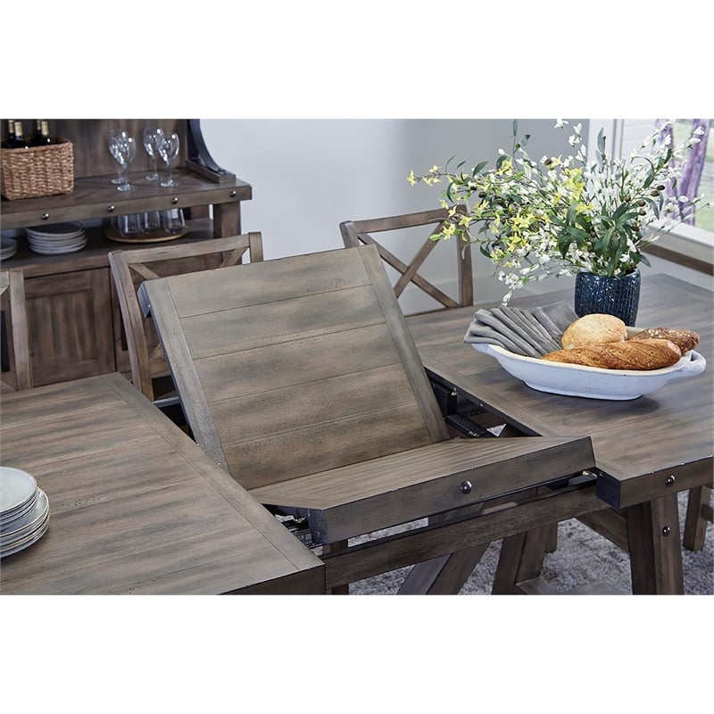 Parker House Lodge Wood Dining Counter Height Extendable Dining Table in Brown