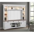 Parker House Americana Modern Wood TV Console with Hutch Back Panel in White