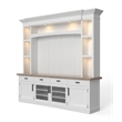 Parker House Americana Modern Wood TV Console with Hutch Back Panel in White