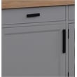 Parker House Americana Modern Wood TV Console with Hutch Back Panel in Gray