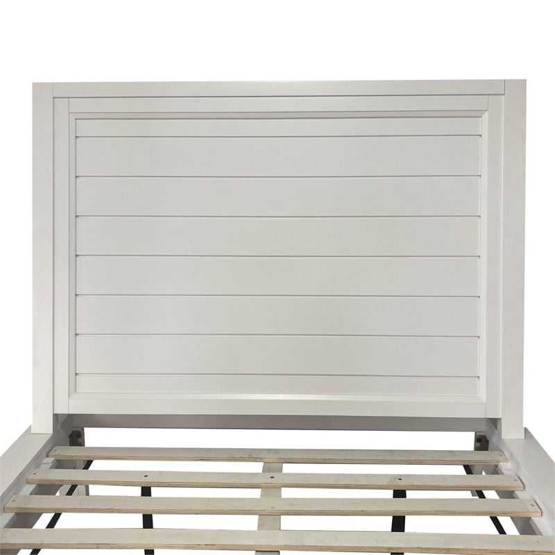 Parker House Americana Modern Traditional Wood King Platform Bed in White