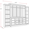Parker House Shoreham Farmhouse Wood Entertainment Wall in White