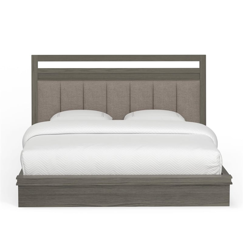 Parker House Pure Modern Bedroom Wood Queen Platform Bed in Moonstone Gray