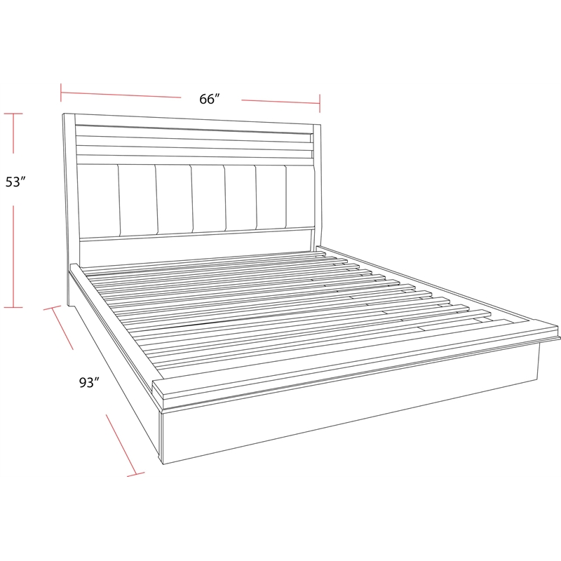 Parker House Pure Modern Bedroom Wood Queen Platform Bed in Moonstone Gray
