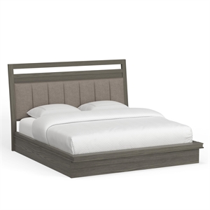 Parker House Pure Modern Bedroom Wood King Platform Bed in Moonstone Gray