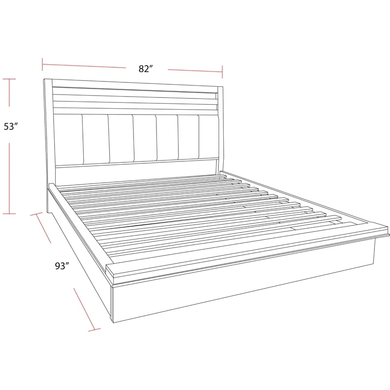 Parker House Pure Modern Bedroom Wood King Platform Bed in Moonstone Gray
